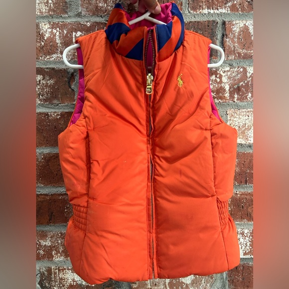 Super Cute 🧡💓Polo by Ralph Lauren reversible vest size 4T - Picture 2 of 5